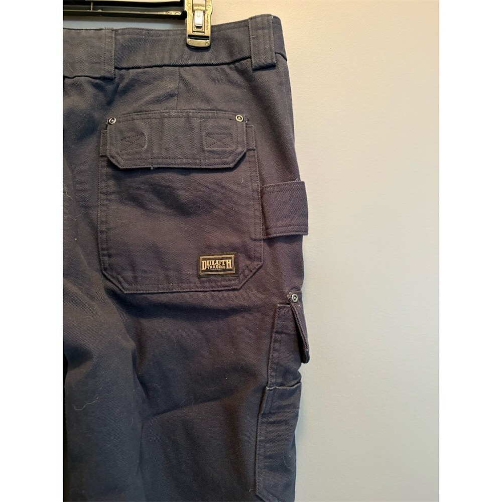 Duluth Trading Co Men's Fire Hose Cargo Work Pants Navy Relaxed 36x32 EUC - Picture 7 of 10